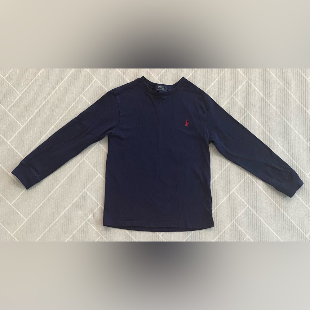 Polo by Ralph Lauren Navy Long Sleeve Tee Boy's size M(10-12)